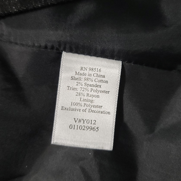 Coldwater Creek Denim Beaded Deco Open-Face Jacket Women's 14 EUC‎ - Picture 8 of 11